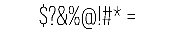 Adapt CondensedLight Font OTHER CHARS