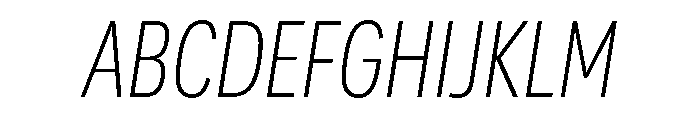 Adapt CondensedLightItalic Font UPPERCASE