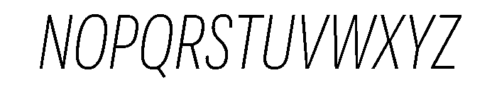 Adapt CondensedLightItalic Font UPPERCASE