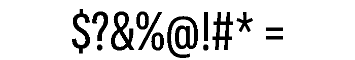 Adapt CondensedRegular Font OTHER CHARS