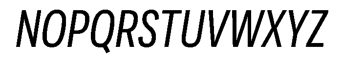 Adapt CondensedRegularItalic Font UPPERCASE