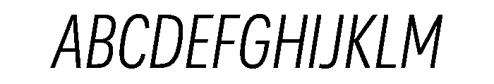 Adapt CondensedSemilightItalic Font UPPERCASE