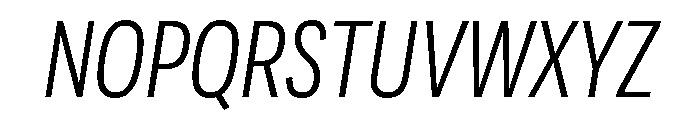 Adapt CondensedSemilightItalic Font UPPERCASE
