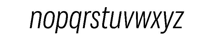 Adapt CondensedSemilightItalic Font LOWERCASE