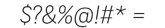 Adapt LightItalic Font OTHER CHARS