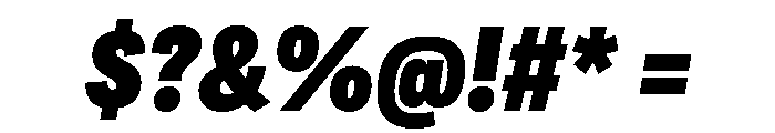 Adapt NarrowBlackItalic Font OTHER CHARS