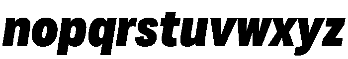 Adapt NarrowBlackItalic Font LOWERCASE