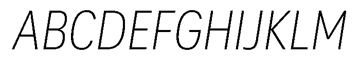 Adapt NarrowLightItalic Font UPPERCASE