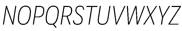 Adapt NarrowLightItalic Font UPPERCASE
