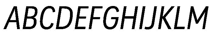 Adapt NarrowRegularItalic Font UPPERCASE
