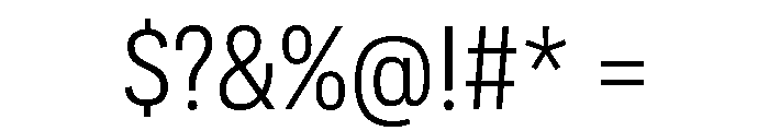 Adapt NarrowSemilight Font OTHER CHARS