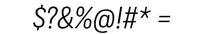 Adapt NarrowSemilightItalic Font OTHER CHARS