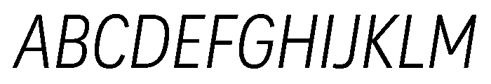 Adapt NarrowSemilightItalic Font UPPERCASE