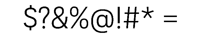 Adapt Semilight Font OTHER CHARS