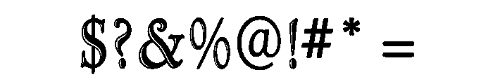 Administer CondensedHandtooled Font OTHER CHARS