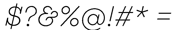 Adrianoetc Extralightitalic Font OTHER CHARS