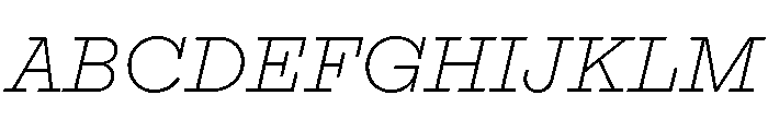 Adrianoetc Extralightitalic Font UPPERCASE