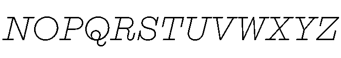 Adrianoetc Extralightitalic Font UPPERCASE