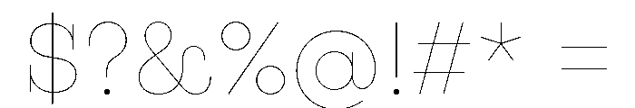 Adrianoetc Hairline Font OTHER CHARS