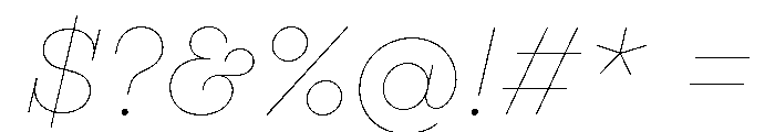 Adrianoetc Hairlineitalic Font OTHER CHARS