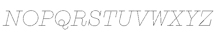 Adrianoetc Hairlineitalic Font UPPERCASE