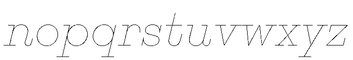 Adrianoetc Hairlineitalic Font LOWERCASE