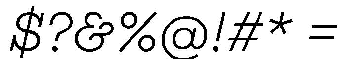 Adrianoetc Lightitalic Font OTHER CHARS