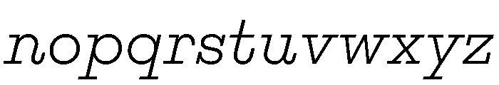 Adrianoetc Lightitalic Font LOWERCASE