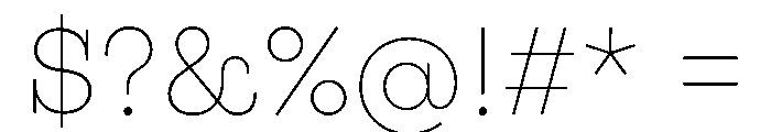 Adrianoetc Thin Font OTHER CHARS