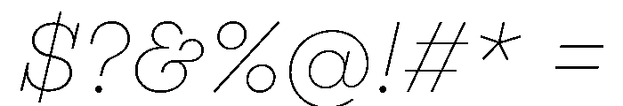 Adrianoetc Thinitalic Font OTHER CHARS