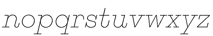 Adrianoetc Thinitalic Font LOWERCASE