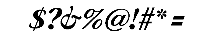 Addington Bold Italic Font OTHER CHARS