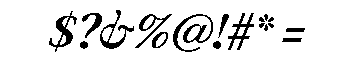 Addington Demi Bold Italic Font OTHER CHARS