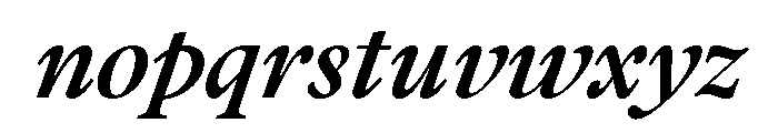 Addington Demi Bold Italic Font LOWERCASE
