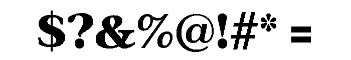 Addington Extra Bold Font OTHER CHARS