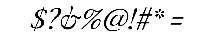 Addington Light Italic Font OTHER CHARS