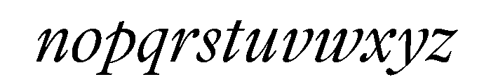 Addington Light Italic Font LOWERCASE