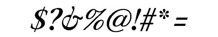 Addington Medium Italic Font OTHER CHARS