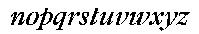 Addington Medium Italic Font LOWERCASE