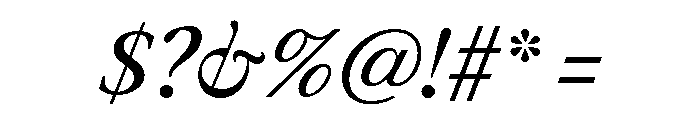 Addington Regular Italic Font OTHER CHARS