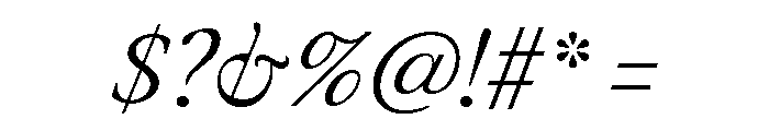 Addington Thin Italic Font OTHER CHARS