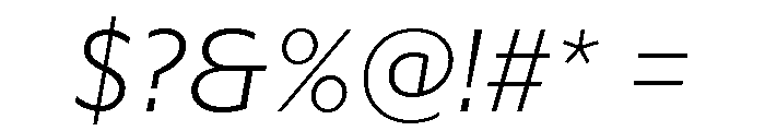 Adjunct Light Italic Font OTHER CHARS