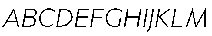 Adjunct Light Italic Font UPPERCASE