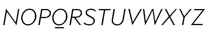 Adjunct Light Italic Font UPPERCASE