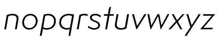Adjunct Light Italic Font LOWERCASE