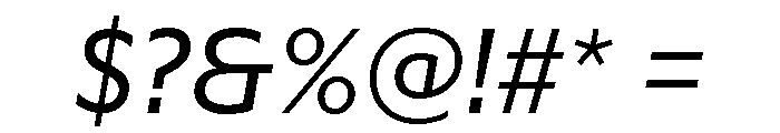 Adjunct Regular Italic Font OTHER CHARS