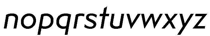 Adjunct Regular Italic Font LOWERCASE