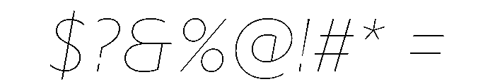Adjunct Thin Italic Font OTHER CHARS