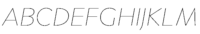 Adjunct Thin Italic Font UPPERCASE