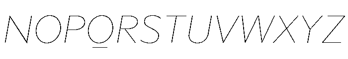 Adjunct Thin Italic Font UPPERCASE